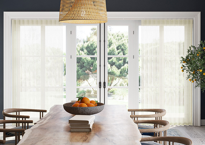 Catania Stripe Voile, Powder Cream - Made to Measure Curtains - Image 3